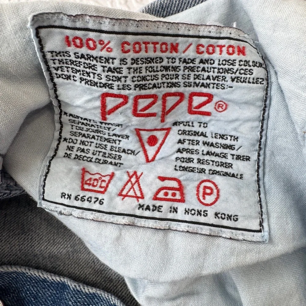 Vintage‎ Pepe Safety Service High Rise Jeans Size 30